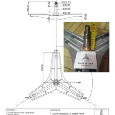 Крестовина барабана (под гайку), LG -4434ER1004B, 4434ER1007A, зам. 88305015